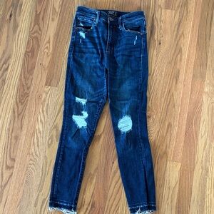 A&F High Rise Ankle Jeans